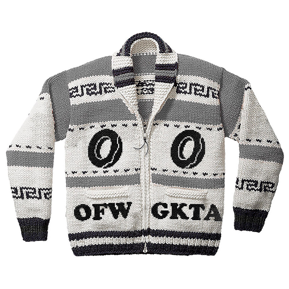 odd future official store ofwgkta donut o logo cowichan sweater